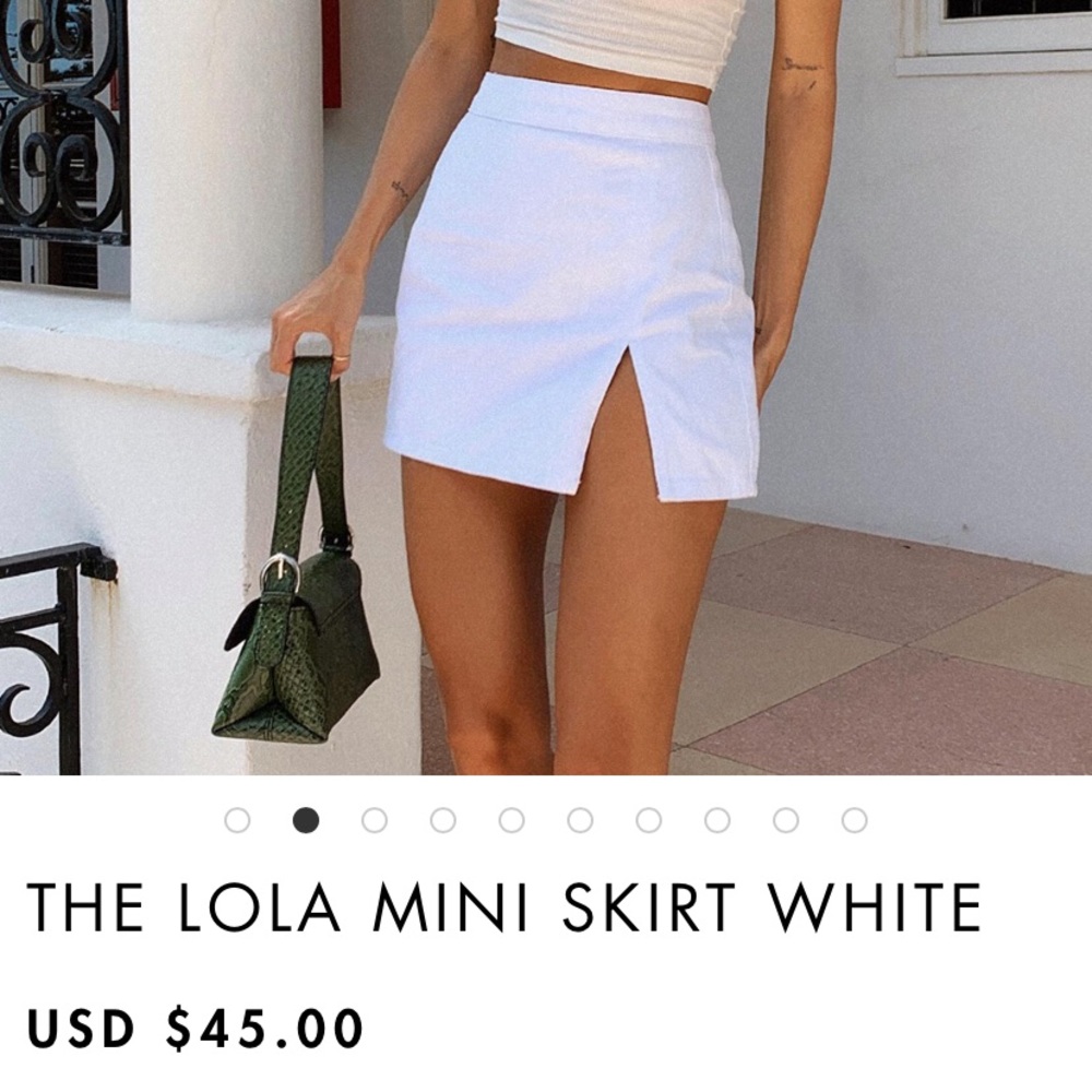 Princess Polly Lola Skirt White